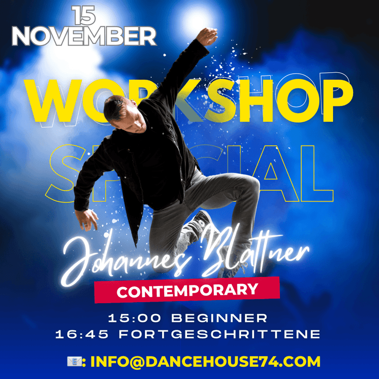 Contemporary Workshop 15.11 mit Johannes Blattner